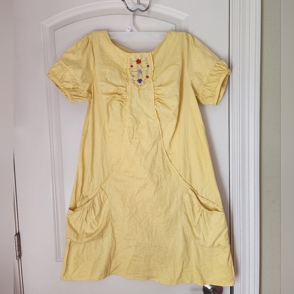 Final Touch Yellow Dress with Flower Embroidery - Picture 1 of 4
